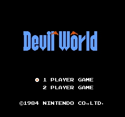 Devil World Title Screen